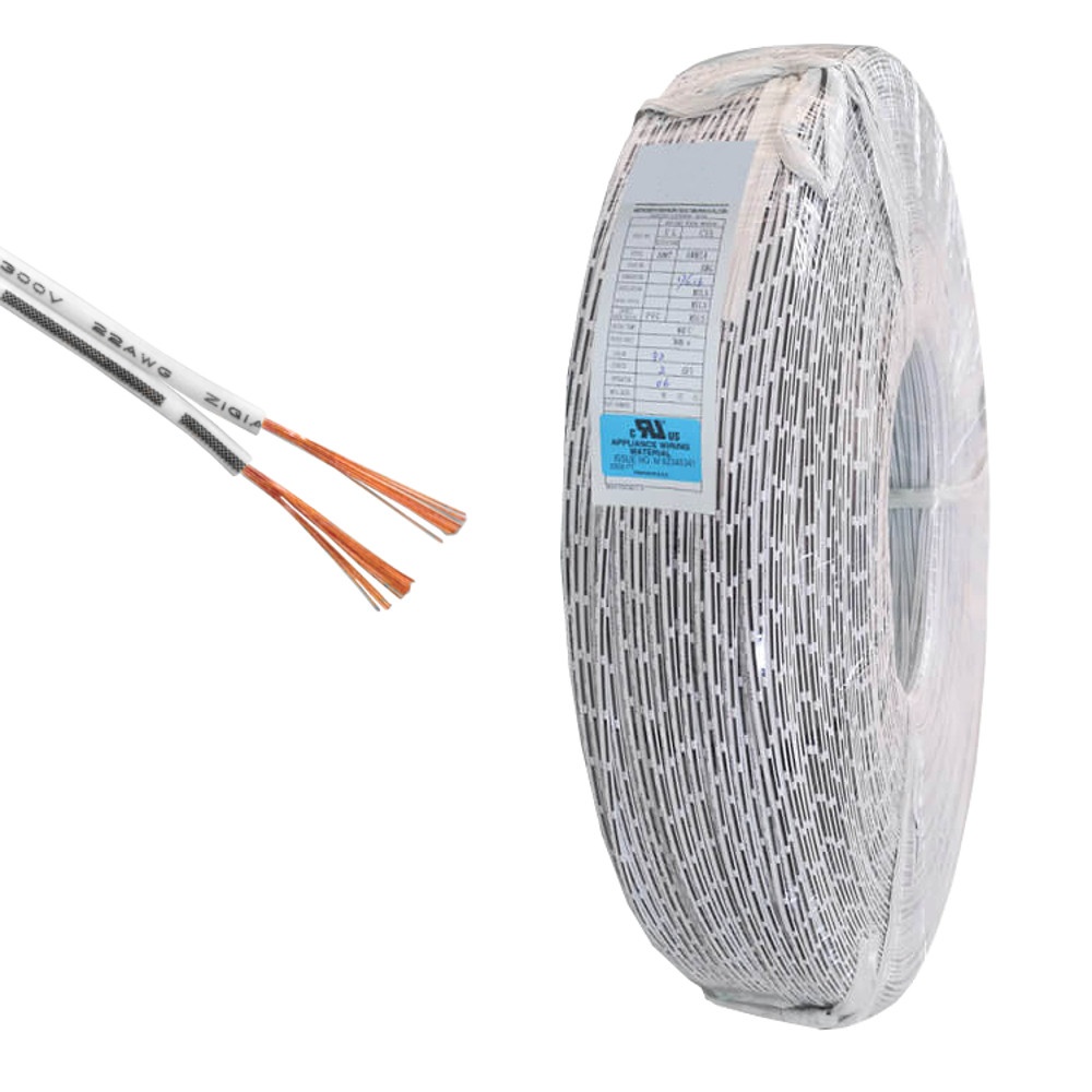 Rollo 500m | Cable 2 x AWG20 IP20 100% Cobre (Blanco)