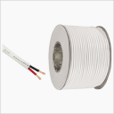 1.0m Cable 2 x AWG22 IP20 100% Cobre (Recubierto Blanco) | [Permite Venta Granel: Multiplos 5m]