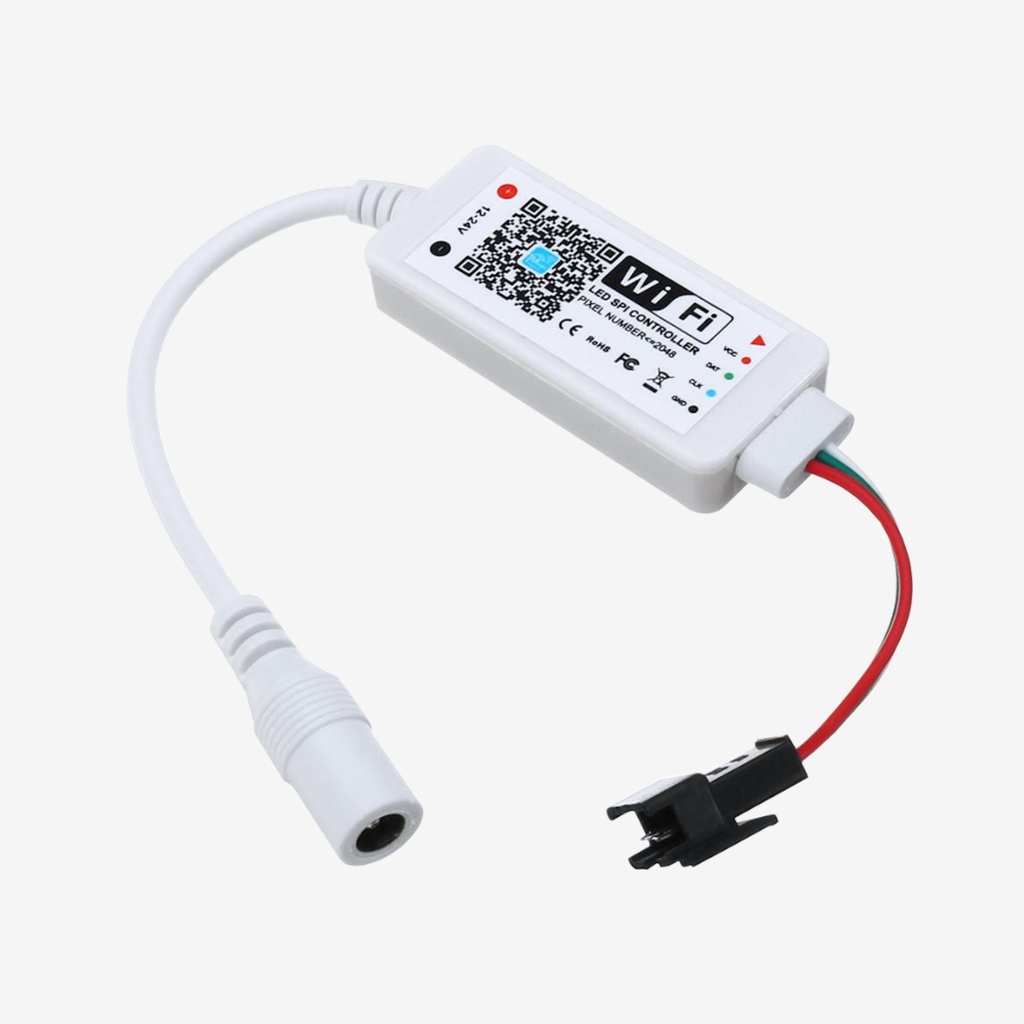 Controlador SPI WS2811 ¦ 12-24V 2048PX – WIFI Sin Remoto