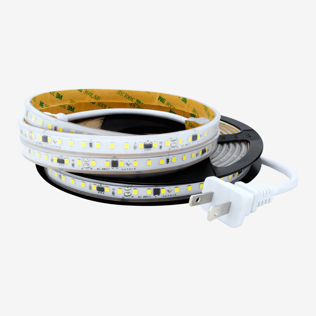 Tira 20m  "Driverless" 120V  | 120 LED/mt 2835 Blanco Calido 3000K IP66.Exteriores 12w/mt