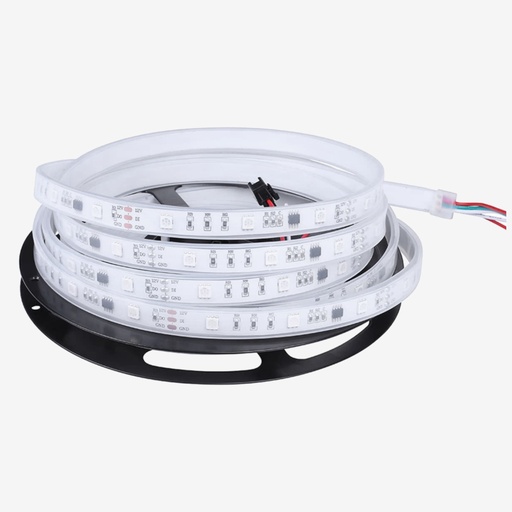 [TBM.2313.802] Tira Pixel 30 LED/mt 5050 10px/mt WS2811 12V RGB 5MT IP67.Sumergible 7.2w/mt